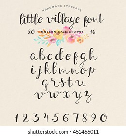 Hand drawn modern calligraphy font