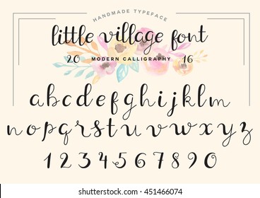 Hand drawn modern calligraphy font