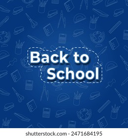 Hand drawn modern design back to school concept decoration background