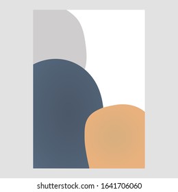 Hand drawn modern design postcard. Abstract contemporary  style  card.   Trendy vector abstract pieces. Applicable for design cover, presentation, invitation  and business card, desing packaging. 