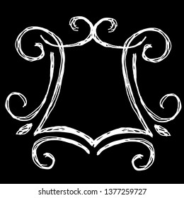 Hand drawn modern doodle frame. Vector illustration.