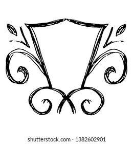 Hand drawn modern doodle frame. Vector illustration.