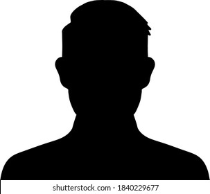 Hand drawn, modern, man avatar profile icon (or portrait icon). User flat avatar icon, sign, profile male symbol