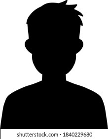 Hand drawn, modern, man avatar profile icon (or portrait icon). User flat avatar icon, sign, profile male symbol