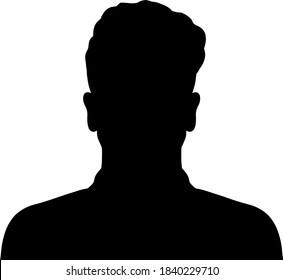 Hand drawn, modern, man avatar profile icon (or portrait icon). User flat avatar icon, sign, profile male symbol