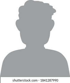 Hand drawn, modern, man avatar profile icon (or portrait icon). User flat avatar icon, sign, profile male symbol