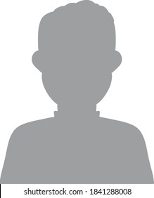 Hand drawn, modern, man avatar profile icon (or portrait icon). User flat avatar icon, sign, profile male symbol