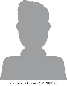 Hand drawn, modern, man avatar profile icon (or portrait icon). User flat avatar icon, sign, profile male symbol