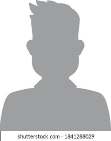 Hand drawn, modern, man avatar profile icon (or portrait icon). User flat avatar icon, sign, profile male symbol