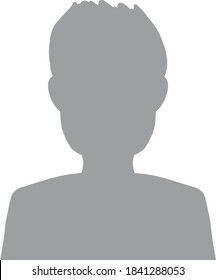 Hand drawn, modern, man avatar profile icon (or portrait icon). User flat avatar icon, sign, profile male symbol