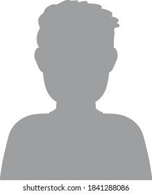 Icono de perfil de avatar de mano dibujado, moderno, hombre (o icono de retrato). Icono de avatar plano de usuario, signo, símbolo masculino de perfil