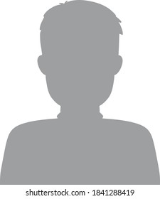 Hand drawn, modern, man avatar profile icon (or portrait icon). User flat avatar icon, sign, profile male symbol