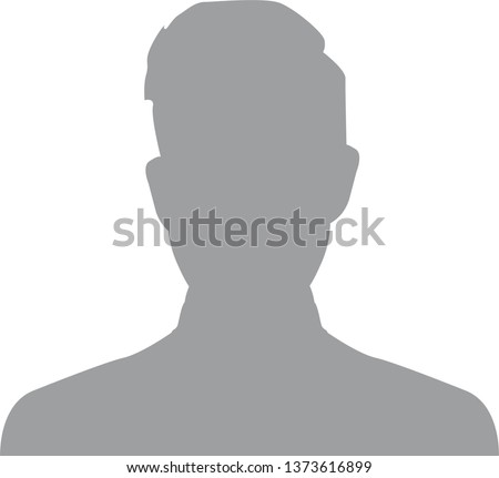 Hand drawn, modern, man avatar profile icon (or portrait icon). User flat avatar icon, sign, profile male symbol