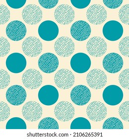Hand drawn modern pattern with circles, dots, bubbles. Trendy vector seamless pattern. Minimalistic  concept. Perfect print for fabric, textile, wallpaper
