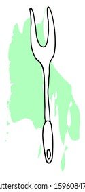 Hand drawn modern plug. Engraving style vector illustration. Elements for your design work.