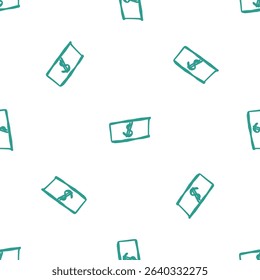 Hand drawn money pattern on white background for financial concepts