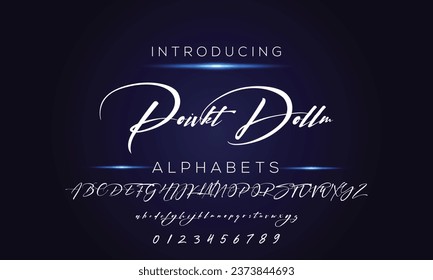 Hand drawn mono line font lowercase and uppercase. Calligraphy decorative ABC alphabet isolated. Hand lettering and custom typography for your designs, logo, poster, card. Vector typeface