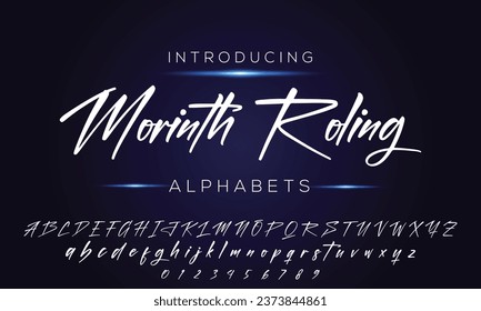 Hand drawn mono line font lowercase and uppercase. Calligraphy decorative ABC alphabet isolated. Hand lettering and custom typography for your designs, logo, poster, card. Vector typeface.