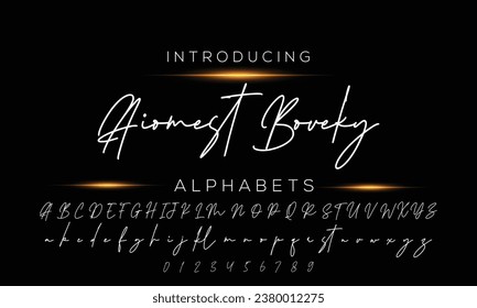 Hand drawn mono line font lowercase and uppercase. Calligraphy decorative ABC alphabet isolated. Hand lettering and custom typography for your designs, logo, poster, card. Vector typeface.