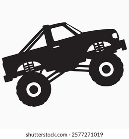 Hand drawn Monster Truck silhouette