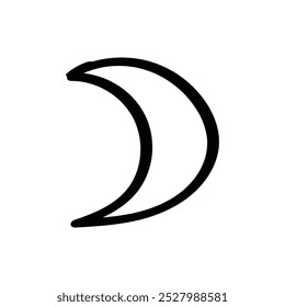 mão desenhado lua elemento doodles no fundo branco. Design gráfico vetorial