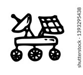 Hand Drawn Moon rover doodle. Sketch style icon. Decoration element. Isolated on white background. Flat design. Vector illustration.