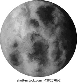 Hand drawn moon; vector