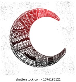 Hand drawn Moon vector illustration