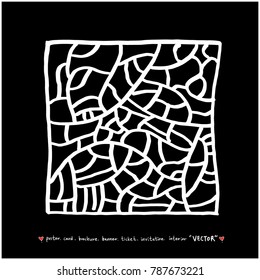 Hand drawn mosaic illustrations - vector