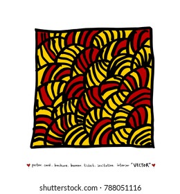 Hand drawn mosaic illustrations - vector