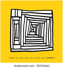 Hand drawn mosaic pattern illustrations - vector