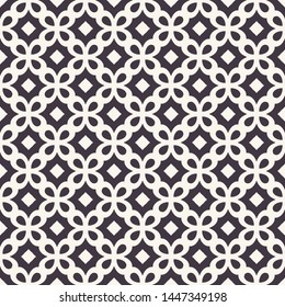 Hand drawn mosaic star trellis. Repeating geo arabic background. Monochrome starry mesh textile swatch. Modern black white wallpaper. Geometric screen style all over print. Seamless vector pattern.
