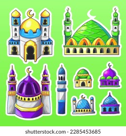 Hand Drawn Mosques Sticker Pack