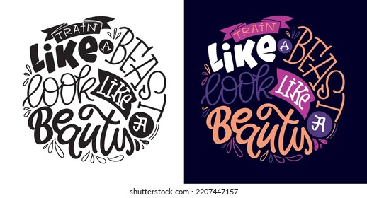 Hand drawn motivation lettering phrase in modern calligraphy style. Inspiration slogan for print and poster design. Vector for t-shirt design