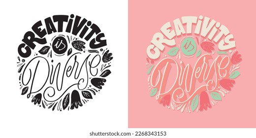 Hand drawn motivation lettering phrase in modern calligraphy style. Inspiration slogan for print and poster design. Vector