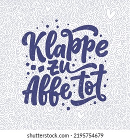 Hand drawn motivation lettering quote in German - Let is end this. Inspiration slogan for greeting card, print and poster design.