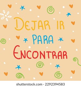 hand drawn motivational phrases in spanish lettering design vector