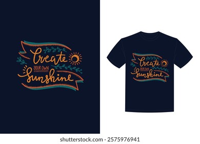 hand drawn motivational quotation lettering t shirt design 