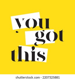 Hand drawn motivational quote. Modern calligraphy for t-shirt, poster. Isolated on yellow background.
