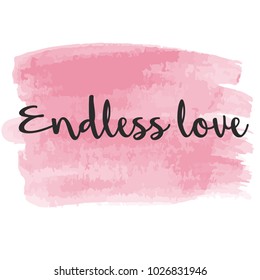 Hand drawn motivational quote, typography art. Inspirational citation design at watercolor texture. Vector lettering for cards, motivational posters and t-shirt.