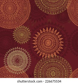 Hand drawn  motley endless ethnic seamless pattern.  All objects are conveniently grouped  and are easily editable.