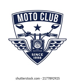 Hand Drawn Motorcycle Club Logo Badge
