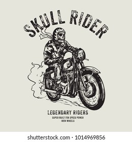 hand drawn motorcycle poster.