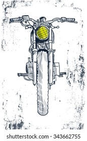 Hand drawn motorcycle. Vector illustration