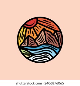 handgezeichnetes Logo, Design-Vektorsymbol