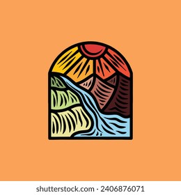 handgezeichnetes Logo, Design-Vektorsymbol