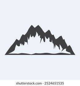 Hand drawn mountain outline illustration vector file