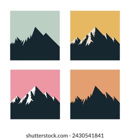 ilustración vectorial de montaña dibujada a mano