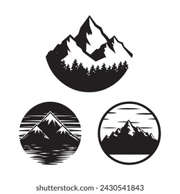 hand drawn mountain vector illustration