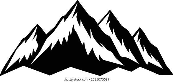 hand drawn mountain vector illustration